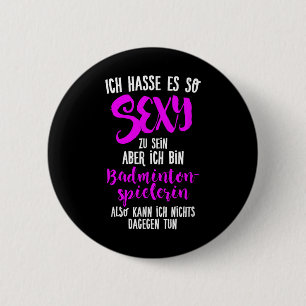 Y Badminton Player, Shuttle Badminton  6 Cm Round Badge