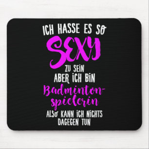 Y Badminton Player, Shuttle Badminton Mouse Pad