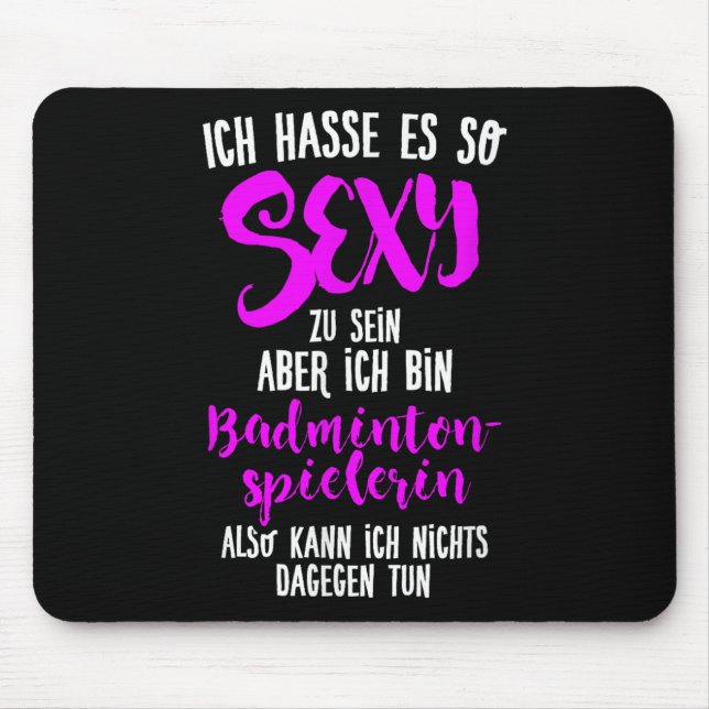 Y Badminton Player, Shuttle Badminton  Mouse Pad (Front)