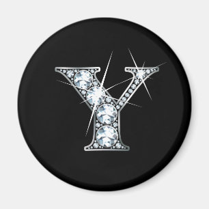 "Y" Diamond Bling Magnet