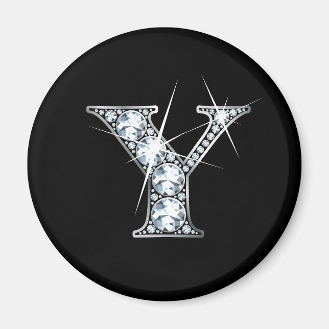 "Y" Diamond Bling Magnet (Front)