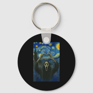 Y Face Horror Ghost Heart Hands Creepy Halloween Key Ring