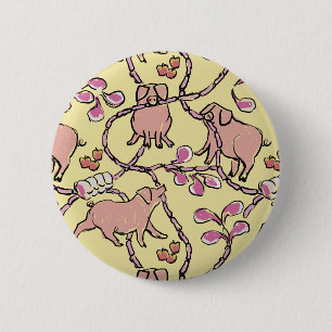 Y Hilarious pattern Chinese Vietnamese Pig Year B 6 Cm Round Badge