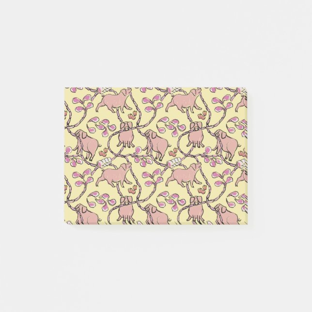 Y Hilarious pattern Chinese Vietnamese Pig Year N Post-it Notes (Front)