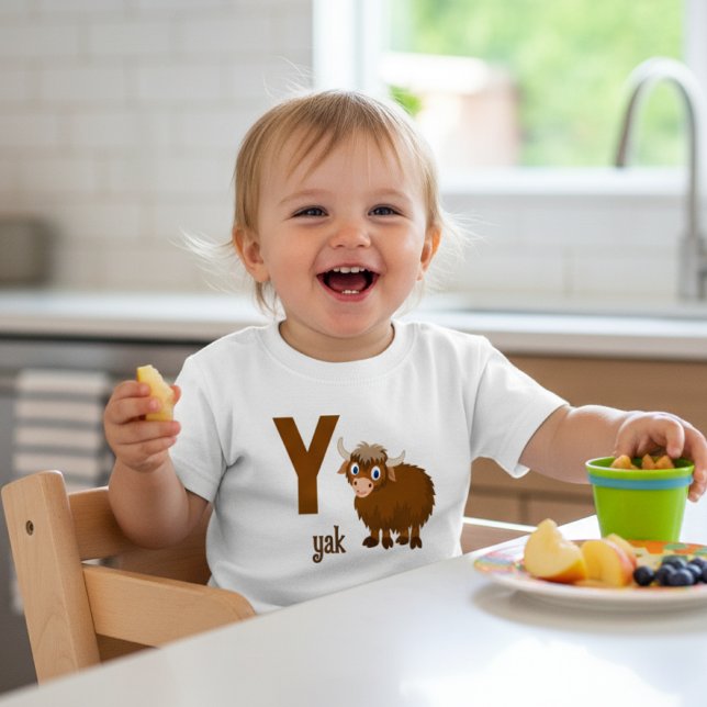 Y is for Yak: Adorable Alphabet Learning Toddler T-Shirt (Creator Uploaded)