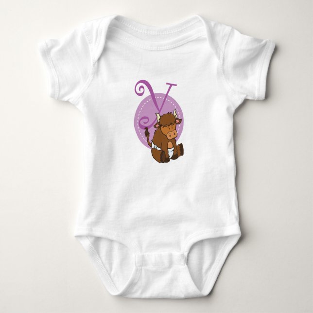 Y is for Yak Baby Bodysuit (Front)