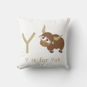 Y is for Yak Cushion