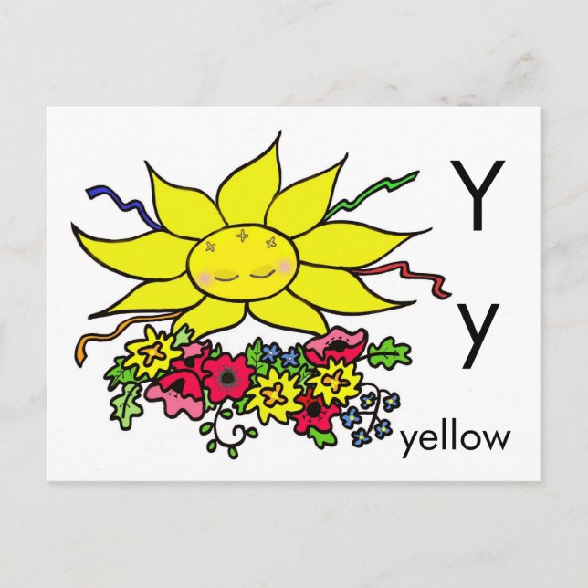 Y is for Yellow Postcard (Front)