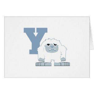 Y is for Yeti Cute Cartoon Yeti Monster