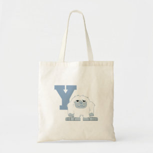 Y is for Yeti Cute Cartoon Yeti Monster Tote Bag