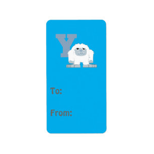 Y is for Yeti Label
