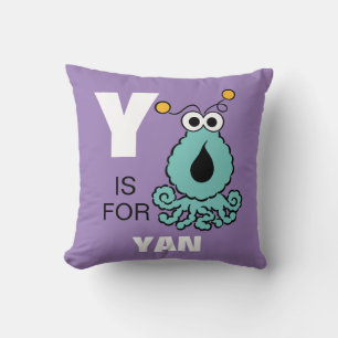 Y is for Yip-Yips   Add Your Name Cushion