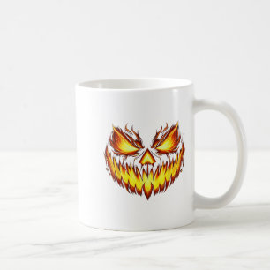 Y Jack O Lantern Carved Pumpkin Face Halloween Cos Coffee Mug