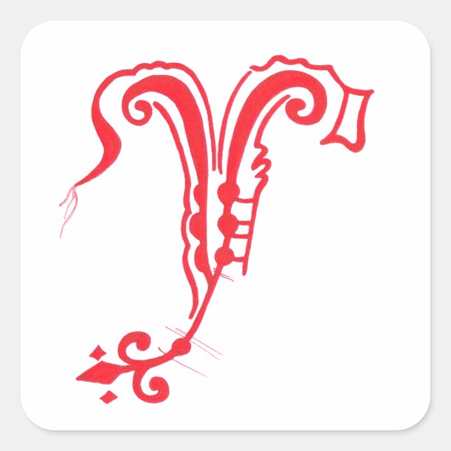Y - MINIATURE SQUARE STICKER (Front)