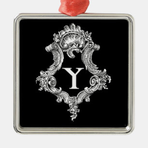Y Monogram Initial Metal Tree Decoration
