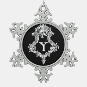 Y Monogram Initial Ornament