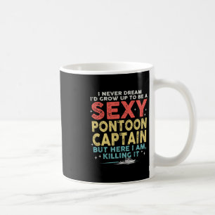 Y Pontoon Captain Boating Vacation Lake Life Boat Coffee Mug