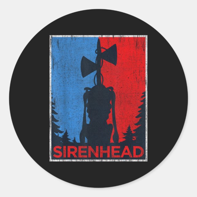Y Siren Head Meme Gamer Kids Boys Girls Xmas  Classic Round Sticker (Front)