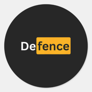 Y Soccer Footbyll Gifts - Defence Classic Round Sticker