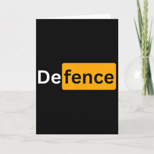 Y Soccer Footll Gifts - Defence  Card