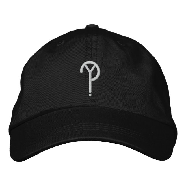Y?- Symbol Hat- Black (Colours Are Changeable) Embroidered Hat (Front)