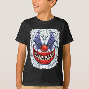 Y Y Clown Face Halloween Boys Men Women Girls T-Shirt