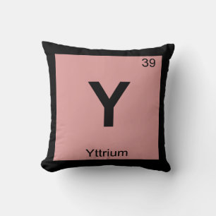 Y - Yttrium Chemistry Periodic Table Symbol Cushion