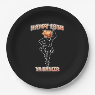 Ya Dancer Birthday Funny Scottish Scotland Paper Plate