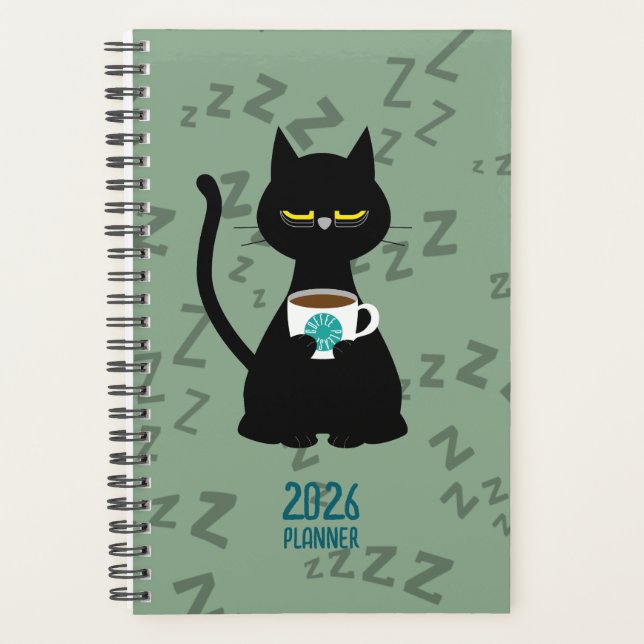 YAAAWN Sleepy Cat 2026 Planner (Front)