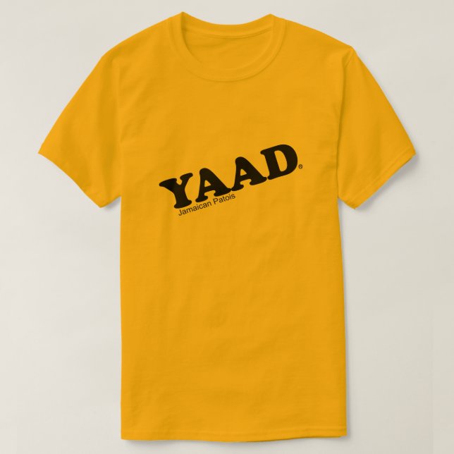 Yaad' Jamaican Patois Black Letters T-Shirt (Design Front)