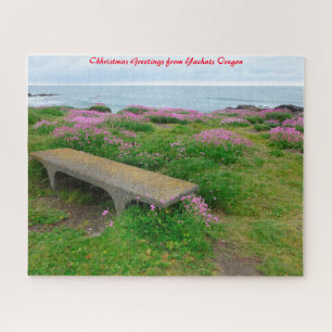 Yachats Oregon Pacific Coast. Christmas Greetings Jigsaw Puzzle