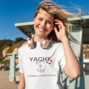 Yacht Boat Cruise Birthday Party T-Shirt