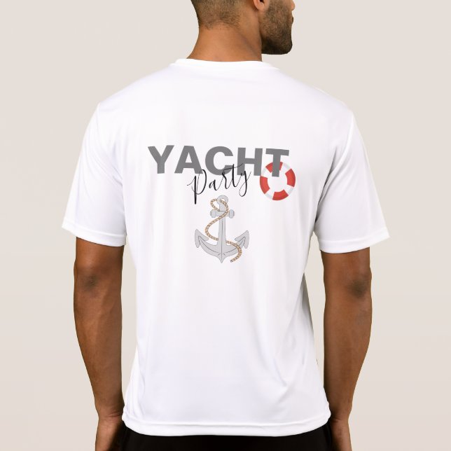 Yacht Boat Cruise Birthday Party  T-Shirt (Back)