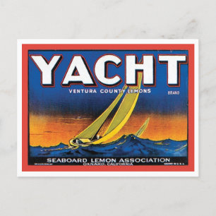 Yacht Brand Ventura County Lemons Vintage Crate La Postcard