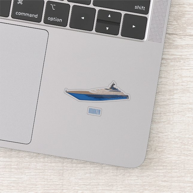 Yacht cartoon illustration (Detail)