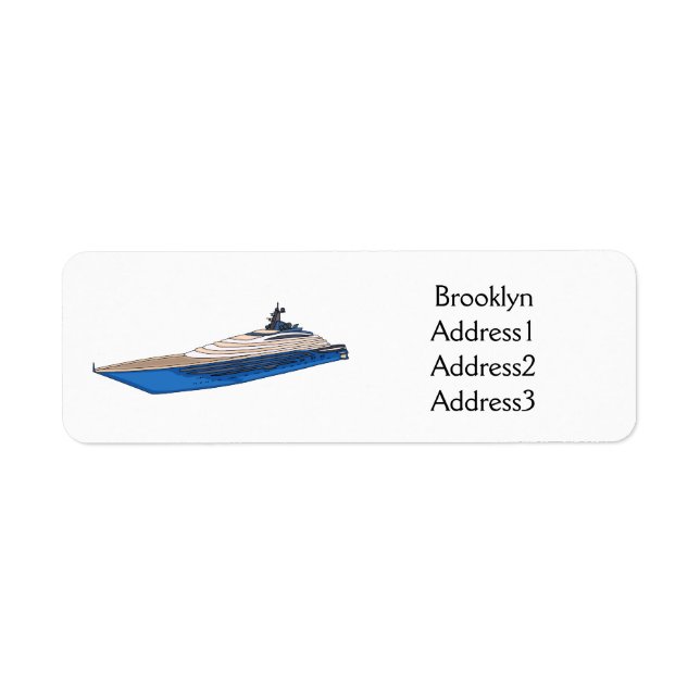 Yacht cartoon illustration (Front)