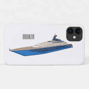 Yacht cartoon illustration Case-Mate iPhone case