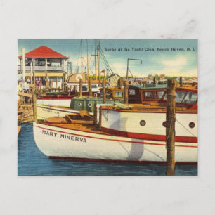 Yacht Club, Beach Haven, New Jersey Postcard