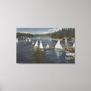 Yacht Club, Sailboat Race Canvas Print