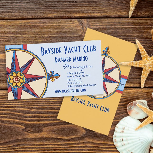 Yacht Club, Sailing Club, Marina, Nautical Shop Business Card (Creator Uploaded)