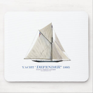 yacht defender 1895 mouse pad