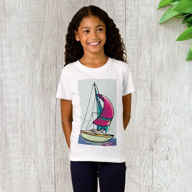 Yacht In Full Sail Girls T-Shirt (Creator Uploaded)