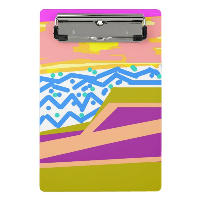 Yacht on Pink  Mini Clipboard (Front)