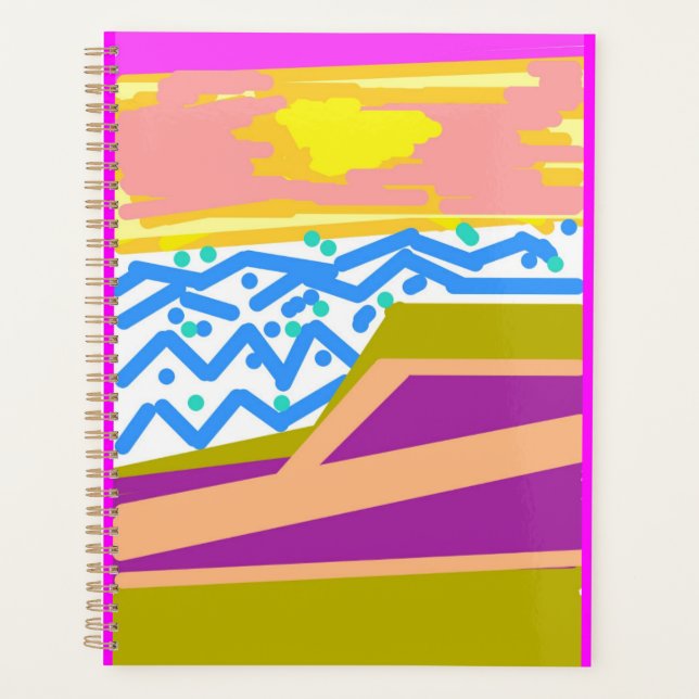 Yacht on Pink  Planner (Front)