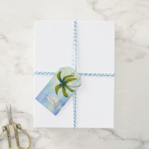 Yacht on the sea Palma Gift Tags