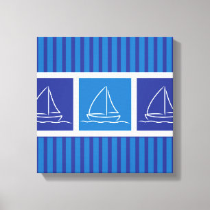 Yacht pattern canvas print