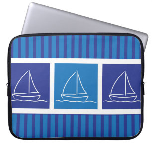 Yacht pattern laptop sleeve