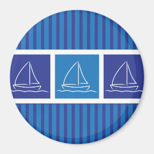Yacht pattern magnet