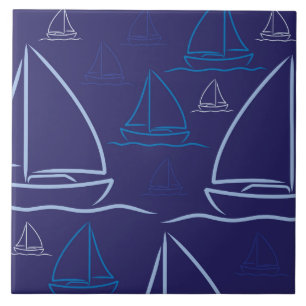 Yacht pattern tile