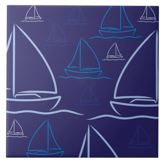 Yacht pattern tile (Front)